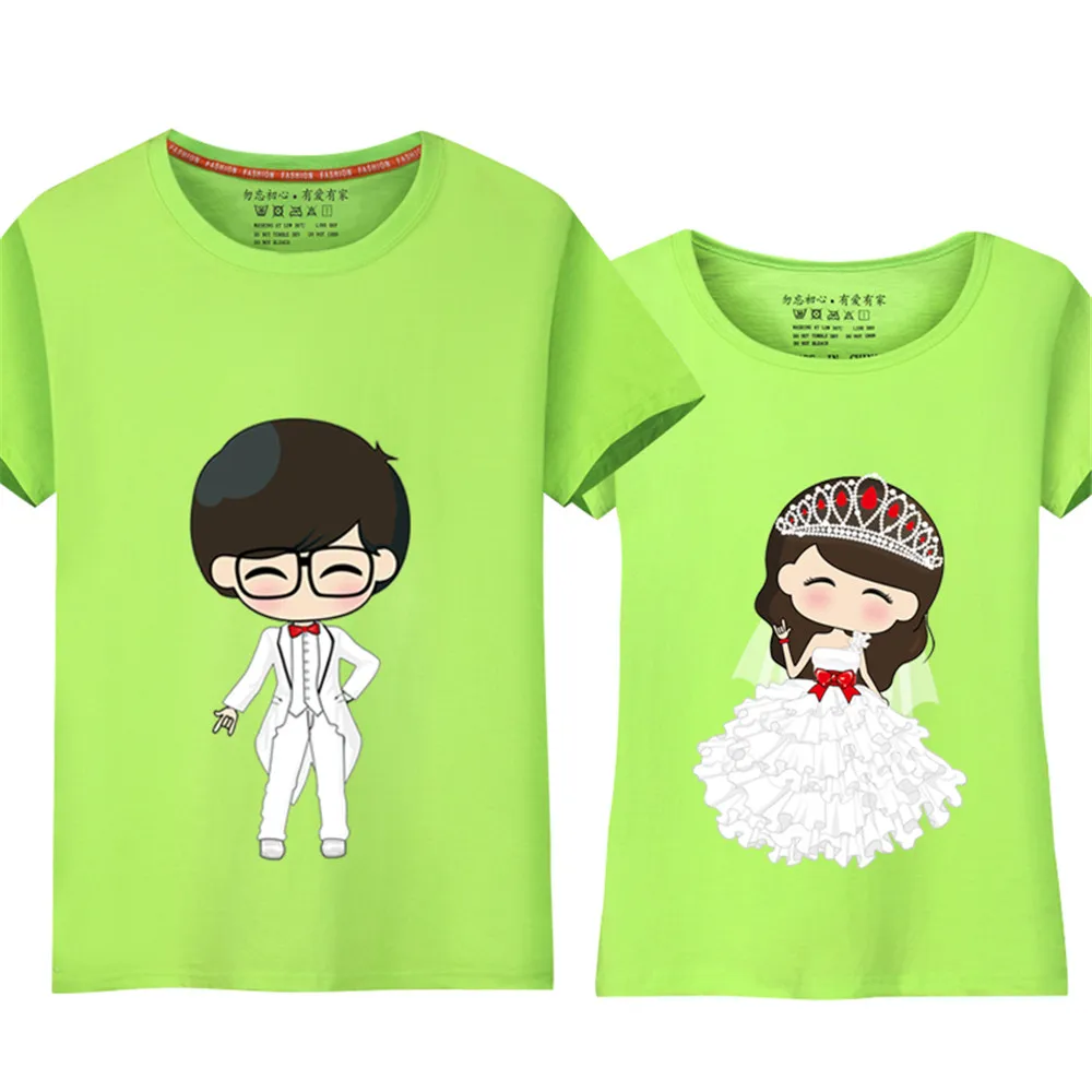 2 шт./компл. пара футболки бойфренд Костюмы 65% хлопковые топы с рисунками из