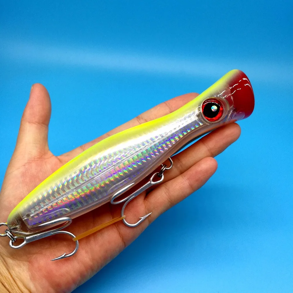 Noeby 1 шт. Topwater big Poppers 43 г/81 г/154 г 6 цветов глубокие морские рыболовные приманки верхняя вода тунец твердая приманка тройные Крючки