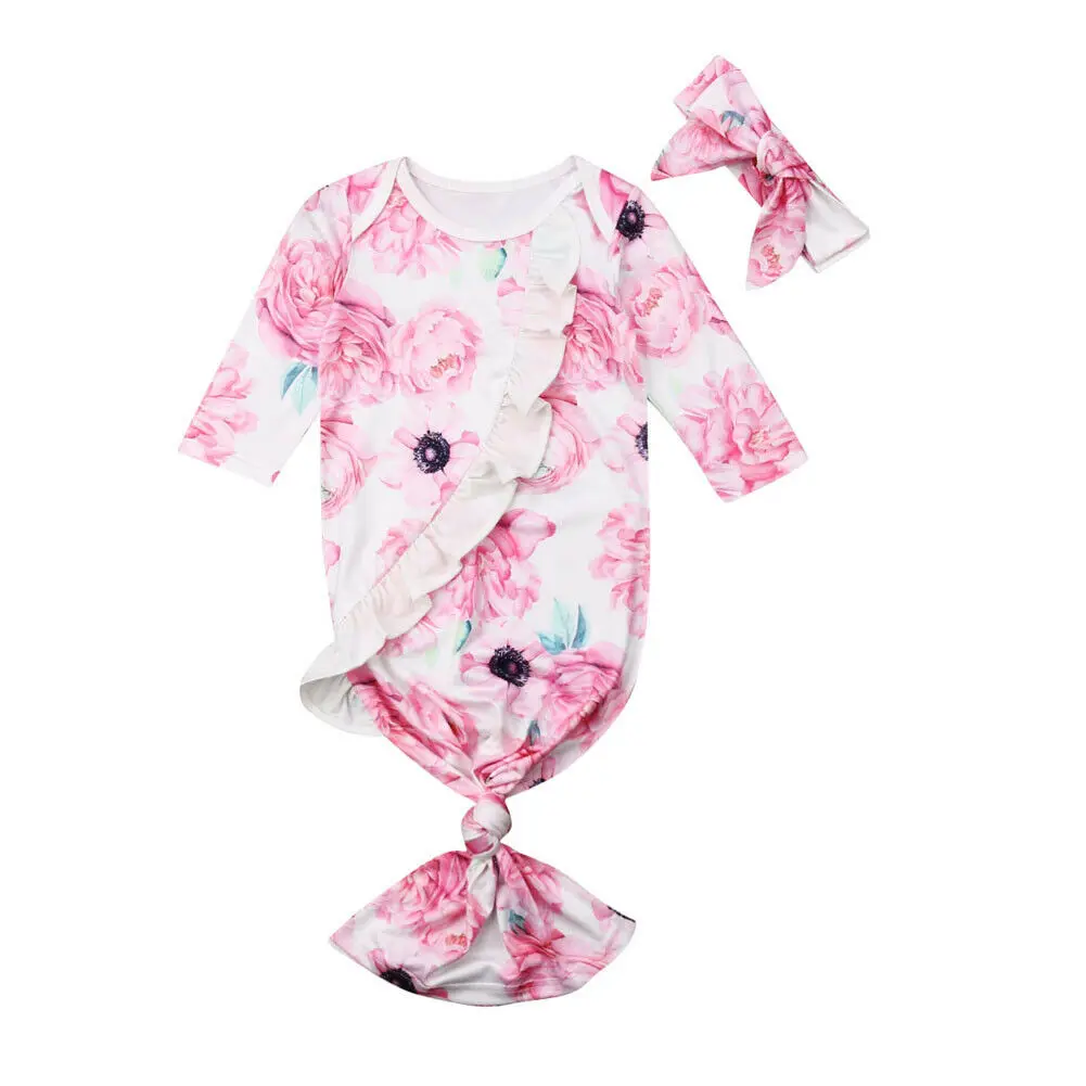 New Cute Toddler Baby Girl Floral One-Piece Sleepbag Romper Sunsuit Clothes | Мать и ребенок