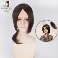 2019 hot sale attack on titan ymir cosplay wigs for women medium long brown synthetic hair wig christmas gift anime party