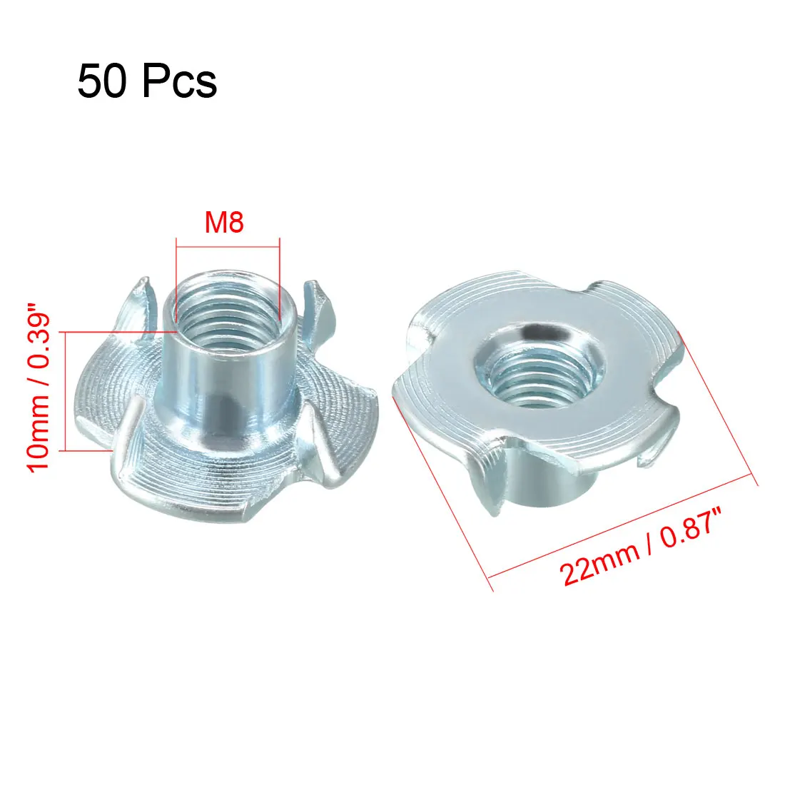 Uxcell 50 шт./100 шт. M4 M5 M6 M8 M10 1/4 &quot 20 4 зубчатая гайка круглое основание винтовая