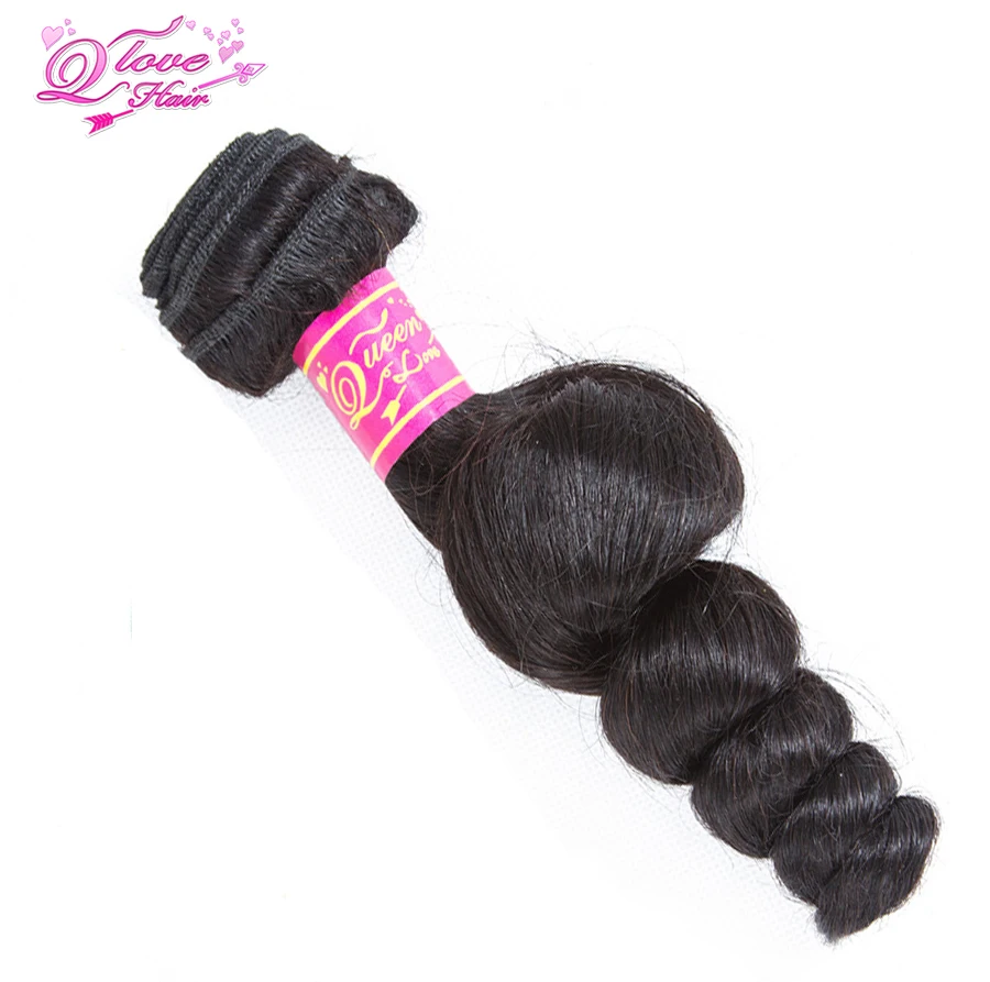 Queen Любовь волос 1 шт. 8 26 дюймов не Волосы remy свободная волна естественный Цвет