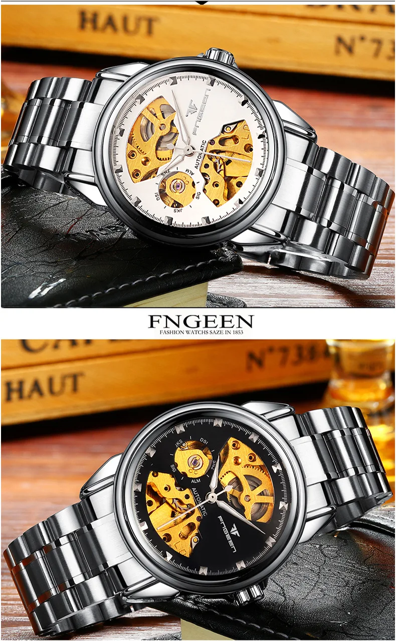 Reloj Mujer Tourbillon наручные часы со скелетом для женщин Horloge 30 м Водонепроницаемые стальные автоматические часы для мужчин часы для влюбленных
