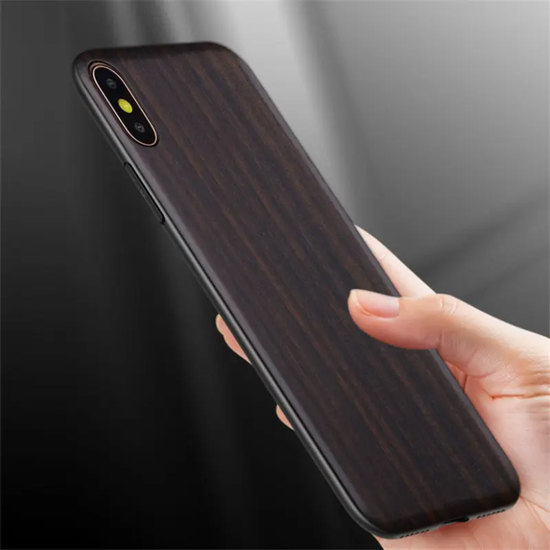 Чехол с изображением деревянного черепа для iPhone XR, iPhone XS Max, роскошный чехол из черного дерева, задняя крышка из ТПУ для iPhone XS, X, 8, 7 plus, деревянный чехол для телефона s