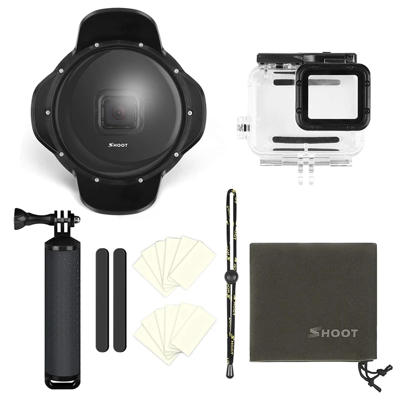 Подводный купольный порт SHOOT для GoPro HERO6 HERO5 HERO2018 (купольный + Водонепроницаемый