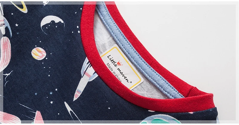 Little maven/2-7Years осень планета Дети для девочек детские осенние комплекты одежды для девочек, изысканные наряды для малышей, костюм с платьем