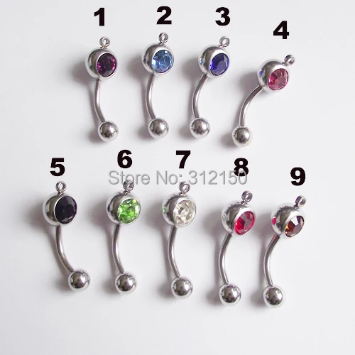 50pcs vertical hoop Add your own Charm Belly Ring Body Jewelry Navel ring Hot Button Rings Summer Piercing |