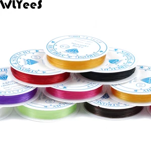 Шнур эластичный WLYeeS прозрачный, резиновая нить с кристаллами для ювелирных изделий, нить для Аксессуары для изготовления браслетов, 0,60,81,0 мм, 1 рулон