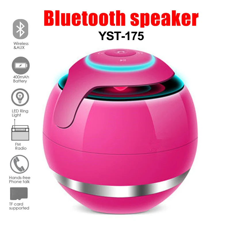 

Portable LED Music Loudspeakers Hand-free Speakers Mini Stereo Wireless Bluetooth Speaker For iPhone Xiaomi PC with TF Card