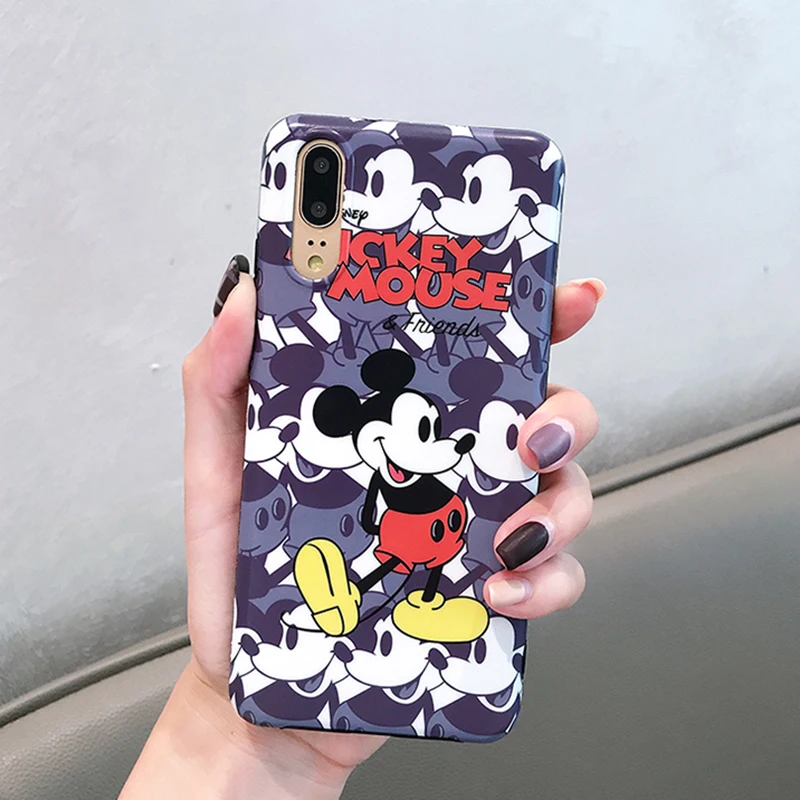 YHBBCASES Cartoon Phone Cover For Huawei P20 P30 Pro Soft Case Honor V20 9 10 Retro Cute Mickey Cases Mate 20 |