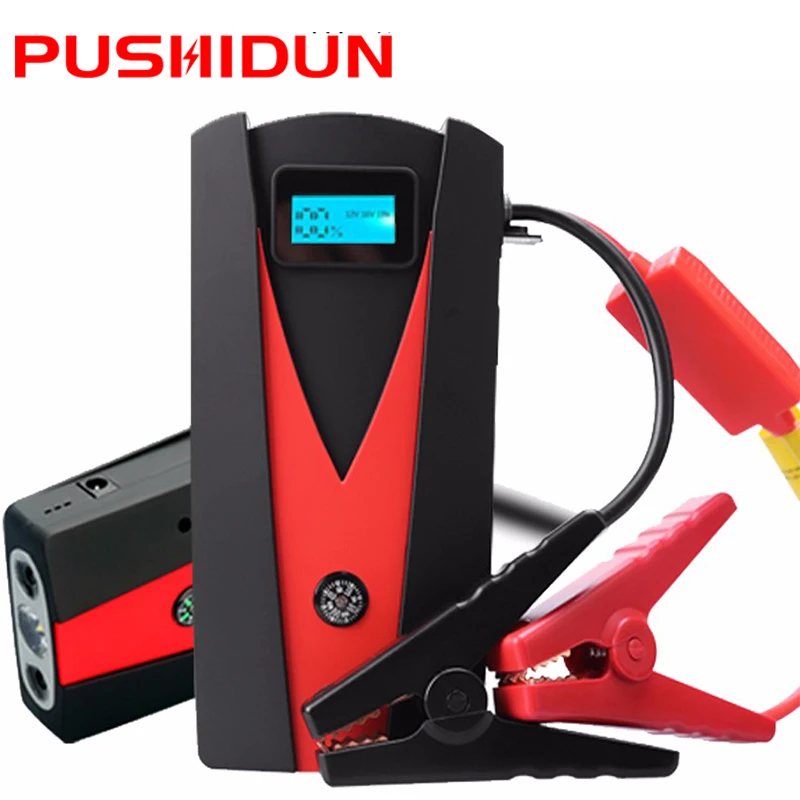 PUSHIDUN переносной скачок стартер Power Bank с воздуха Compressoer и смарт-кабель 600A пиковый