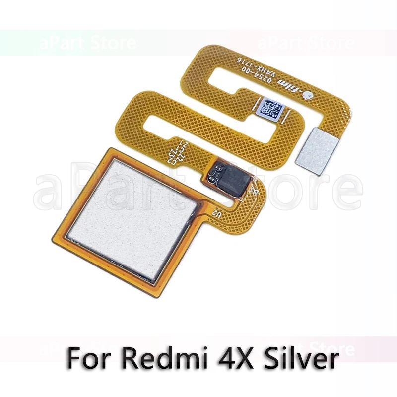 For Redmi 4x Silver Для Xiaomi Redmi Note 4 4x Global Pro оригинальная задняя кнопка домой датчик отпечатков пальцев гибкий кабель для телефона запчасти - Цвет: For Redmi 4x Silver