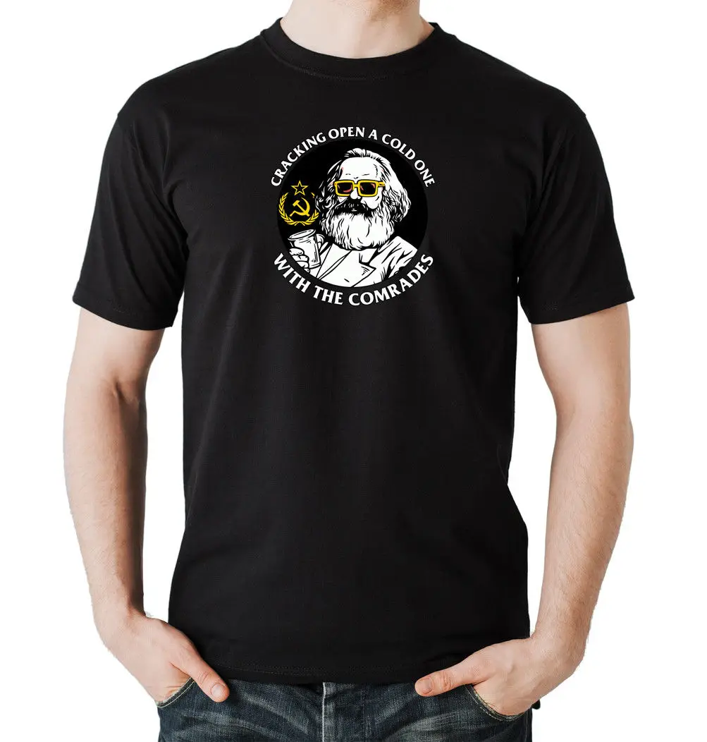 

Cracking Open T-Shirt Black cccp, udssr, sowjetunion, karl marx, stranger things harajuku Short Casual tshirt