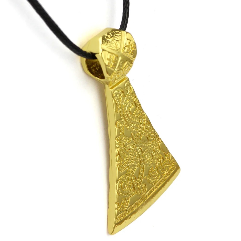 Ожерелье с подвеской гравировкой Викинги и узлом топором Thors Hammer Mjolnir Norse |