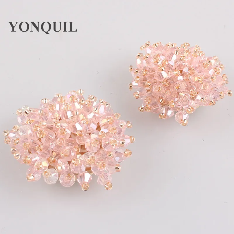 40 мм с украшением в виде кристаллов 6 цветов с большим круглым Вшитая на стразовые пуговицы схватка почувствовал спиной нарядное для головные уборы аксессуары 12 шт./лот