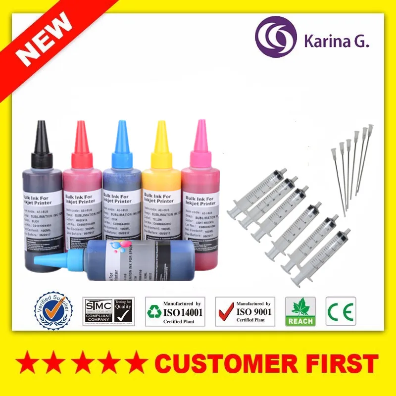 

100ML 6 Colors Sublimation Ink Heat Transfer Ink For EPSON Inkjet Printer