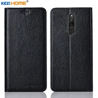 for meizu 6t m6t case kezihome litchi genuine leather flip stand leather cover capa for meizu 6t phone cases