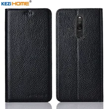 for Meizu 6T M6T case KEZiHOME Litchi Genuine Leather Flip Stand Leather Cover capa For Meizu 6T Phone cases