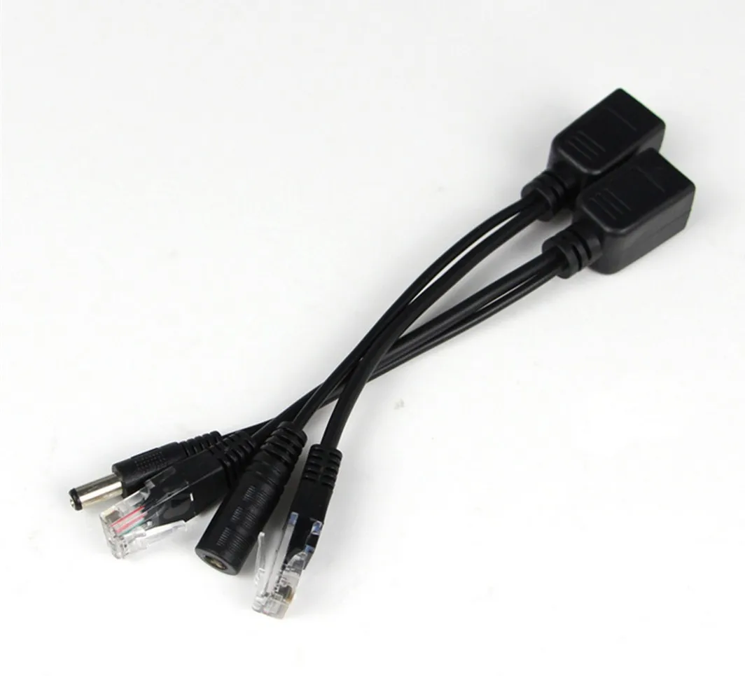 8 шт. (4 пары) кабель Адаптер POE коннекторы Пассивный питания Ethernet PoE адаптер RJ45