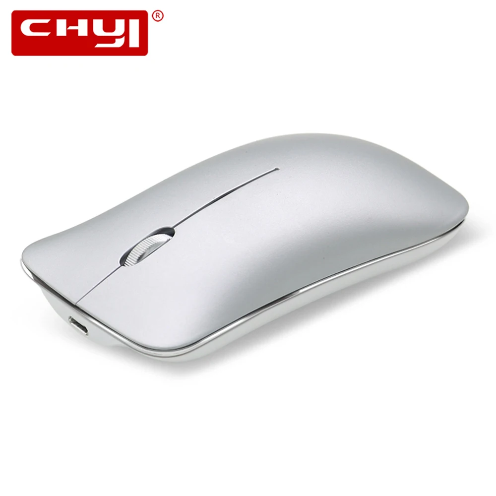 CHYI Беспроводная перезаряжаемая мышь эргономичная 800/1200/1600 dpi из алюминиевого