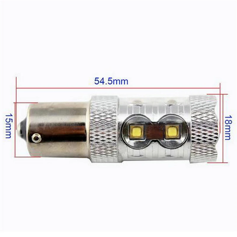 KEYECU 2X 12 в 50 Вт 10SMD 1156 1157 Белый Автомобильный стоп сигнал поворота обратный