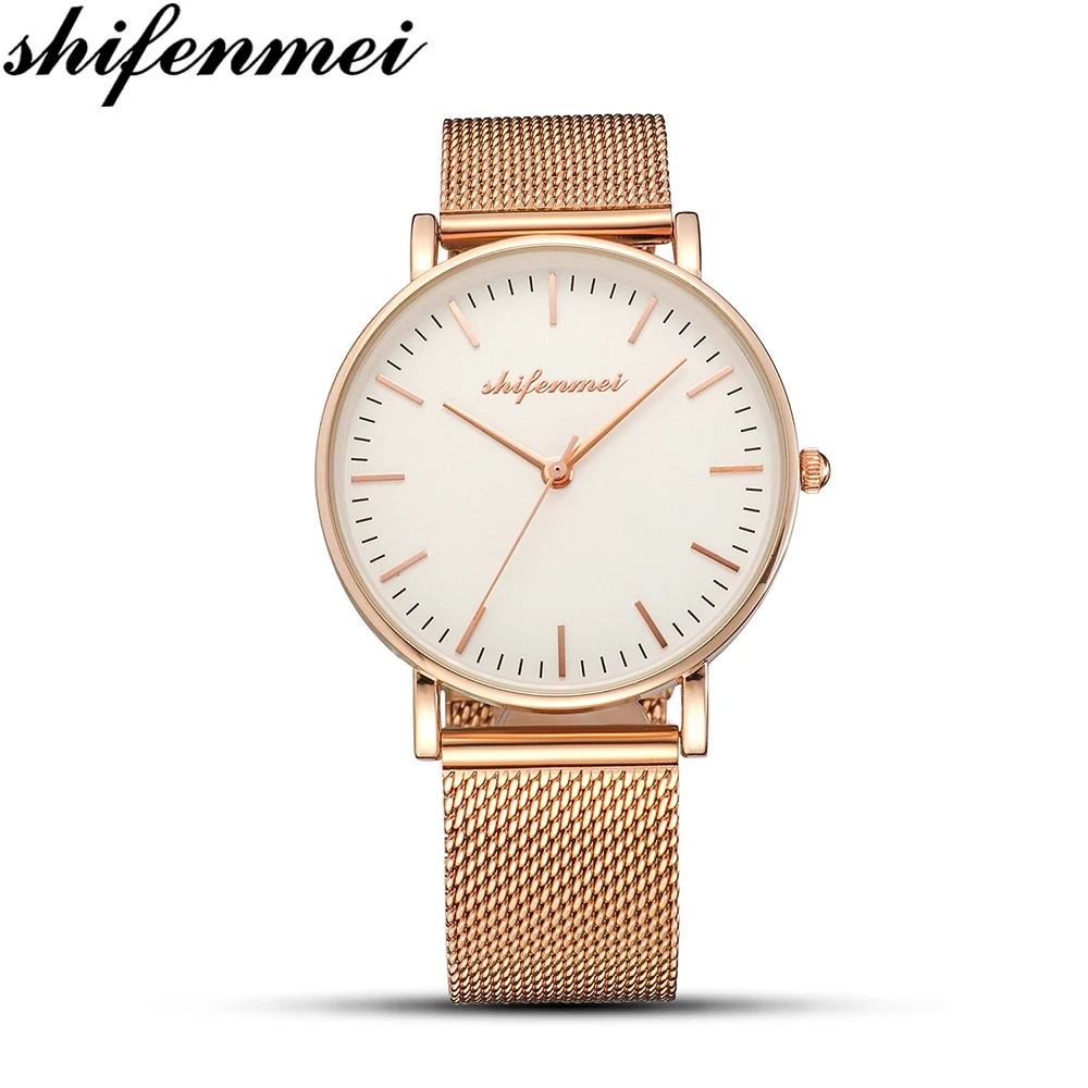 

Shifenmei Watches Women Fashion Watch 2020 Luxury Rose Gold Strap Watch Women's WristWatch Ladies Clock zegarek damski S1075A