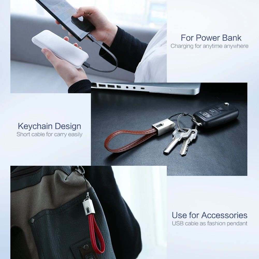 AIFFECT USB кабель type C портативный для мобильного шнур телефона брелок с микро usb samsung