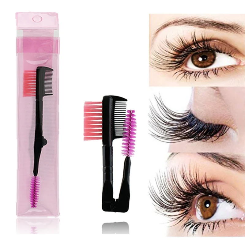 Однослойная двухслойная расческа для бровей бигуди ресниц Складная портативная