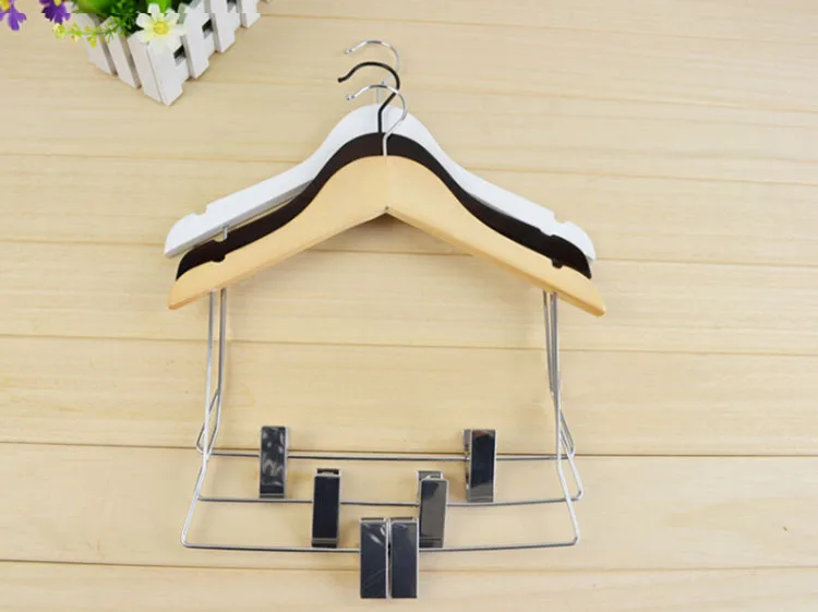 Hangerlink инновационный белый деревянный боди/Pantsuit вешалка для малышей и детей (10