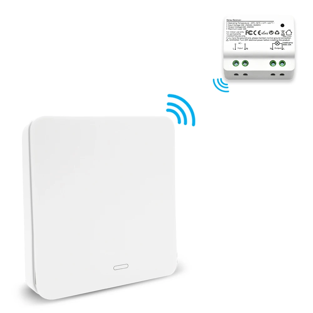 1 switch kit Беспроводной кинетический автономный настенный выключатель без батареи, пульт дистанционного управления до 30 м, без провода, легко установить - Цвет: 1 switch kit