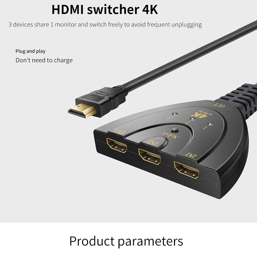 FDBRO 4K * 2K 3D Mini 3 порта HDMI коммутатор 1.4b сплиттер 1080P в 1 выход порт концентратор для DVD