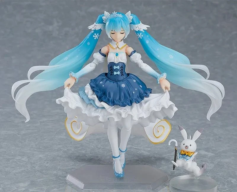 Аниме Вокалоид Хацунэ Мику Figma EX-054 Снежная Мику Снежная принцесса вер. ПВХ фигурка Коллекционная модель детские игрушки кукла подарок