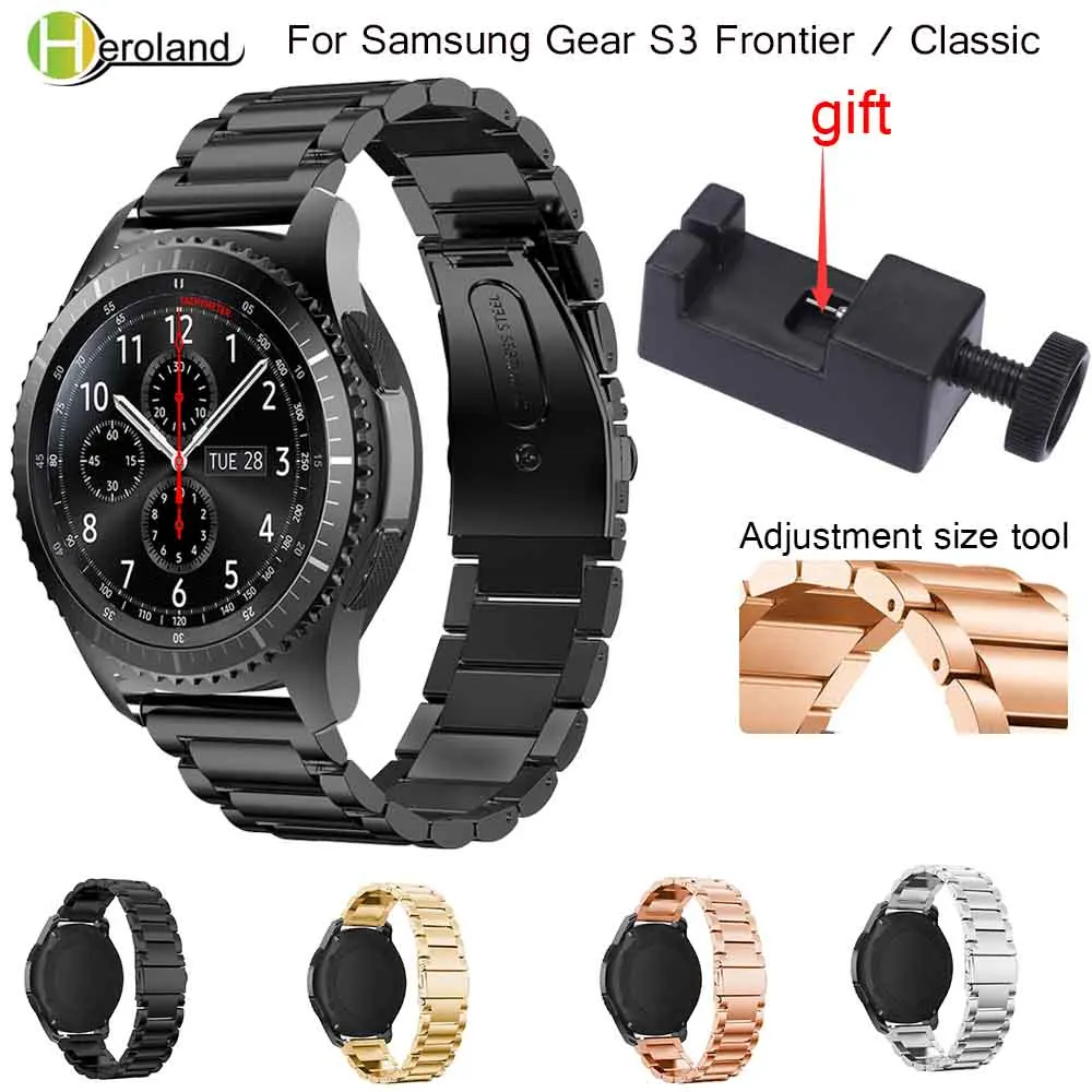 Ремешок для часов Gear S3 Frontier из нержавеющей стали классический металлический