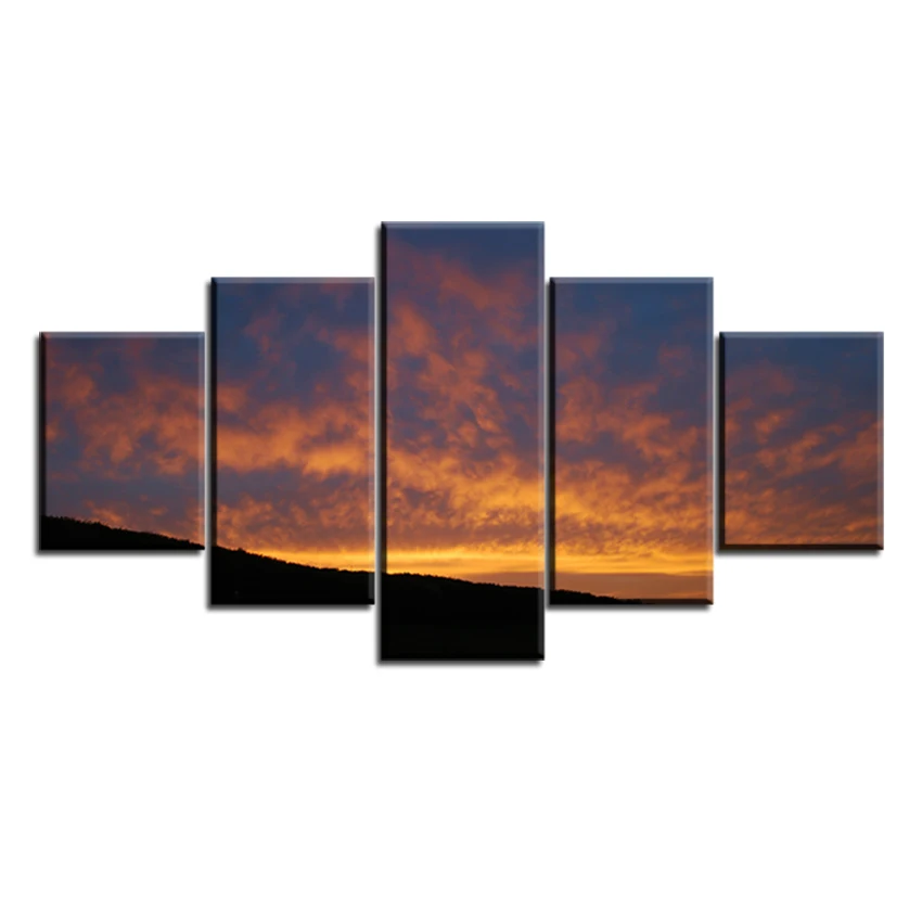 

5 pc Set sky-burst NO FRAME Oil Painting Canvas Prints Wall Art Pictures For Living Room Decorations