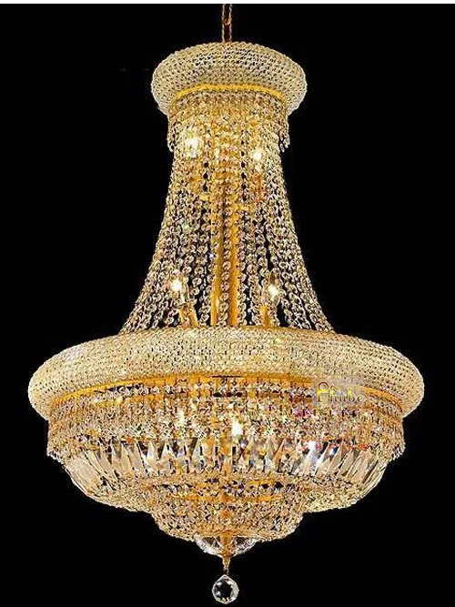 Золотой Хрустальный подвесной светильник современный хромированный (диаметр 40