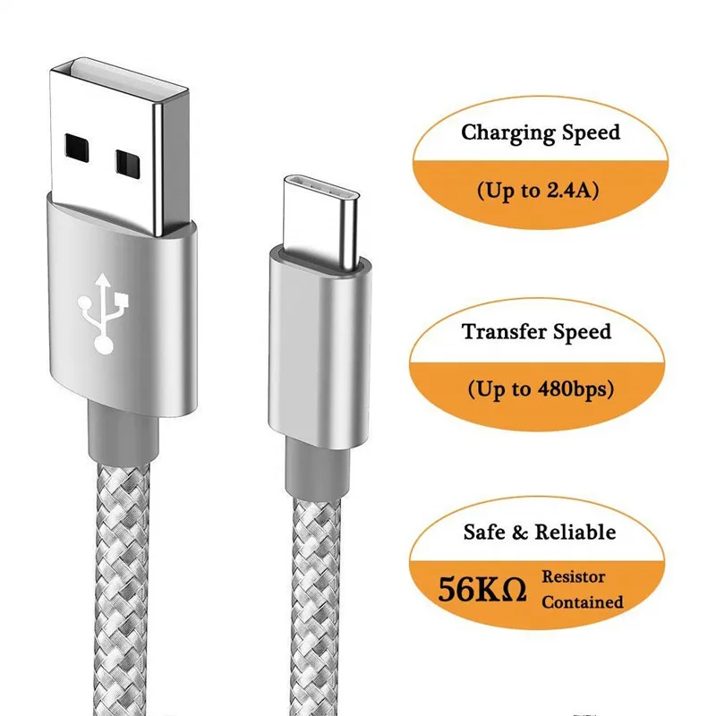Кабель USB Type-C для Xiaomi Redmi Note 7 Mi 9 A1 A2 5 6 5S PLUS кабель C зарядки и синхронизации данных
