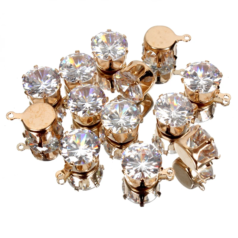 НОВАЯ распродажа! 100 шт./лот блестящие пришивные камни высокого качества 10 мм с