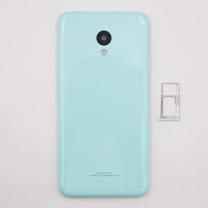 Baansam Батарея задняя крышка лотка sim-карты для MEIZU M5 5,2 дюймов Корпус Чехол со встроенной антенной+ Мощность кнопки регулировки громкости - Цвет: Светло-зеленый