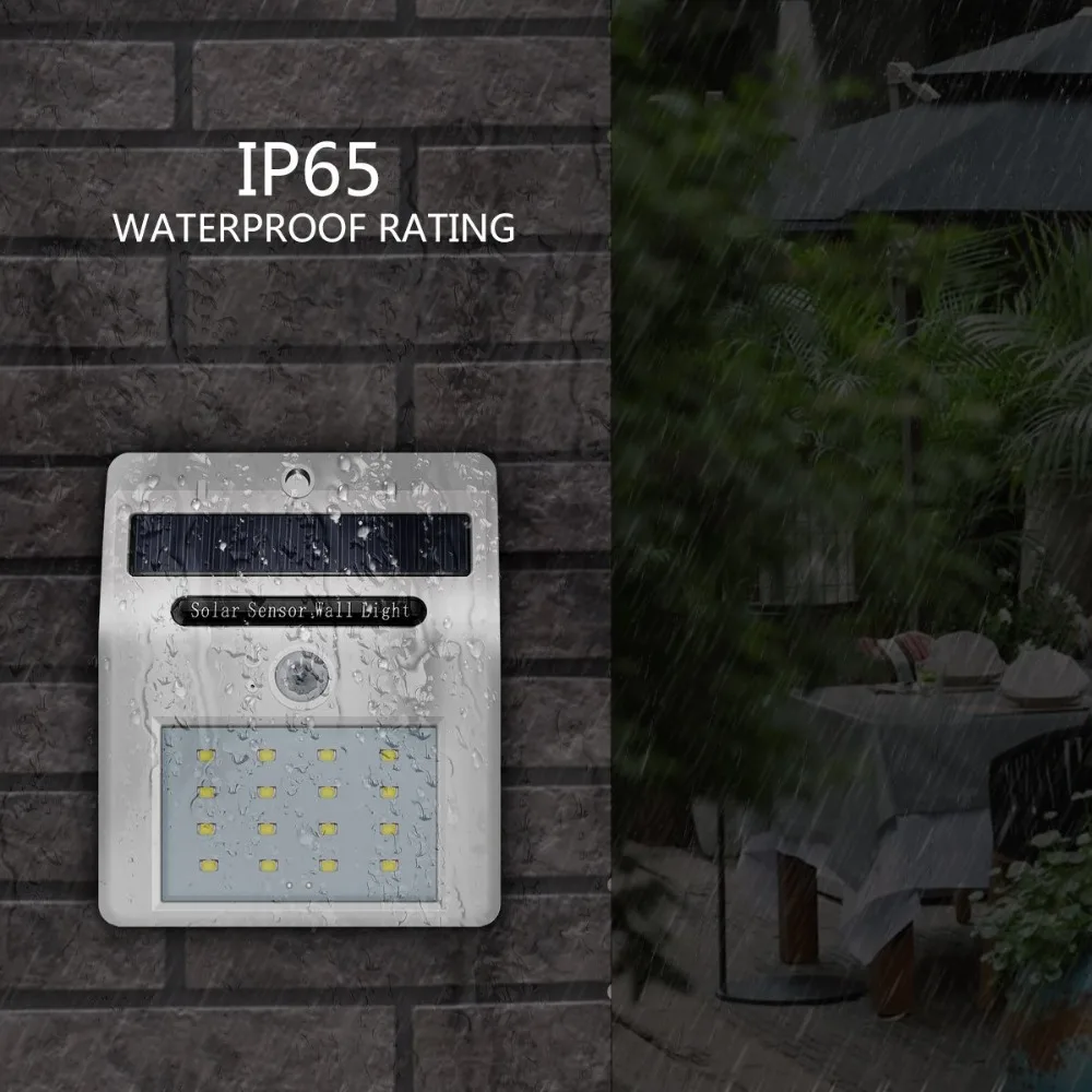 

JXSFLYE Solar Lights 16 LED Wireless Waterproof Motion Sensor Outdoor Light for Patio, Deck, Yard, Garden