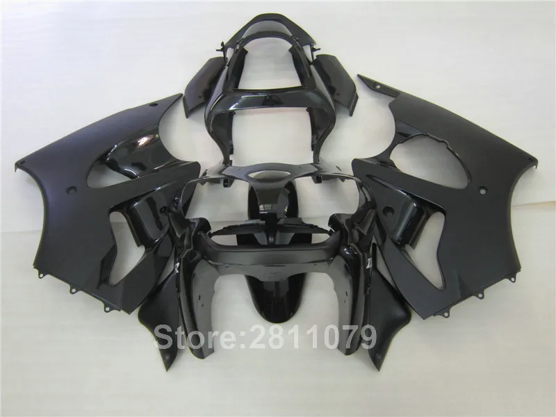 

Литье под давлением, формованный обтекатель, набор для Kawasaki Ninja ZX6R 00 01 02, глянцевый черный обтекатель, набор, ZX6R 2000 2001 2002 KL09