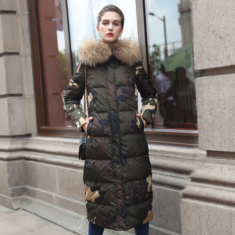 Женский пуховик зимняя куртка Женское пальто на 90% утином пуху 2017 теплая парка