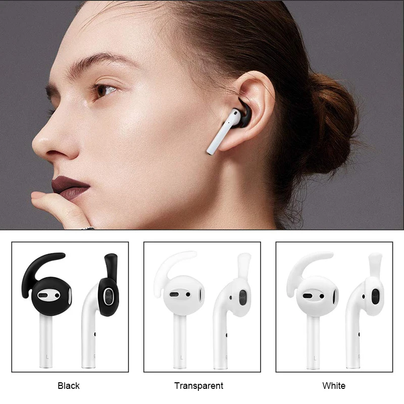 Сменный мягкий силиконовый Противоскользящий чехол для Apple AirPods 2 крючок