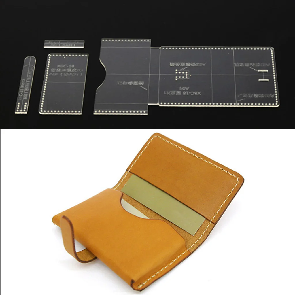 4 шт. прозрачный акриловый мини трафарет для карт набор шаблонов работы с кожей