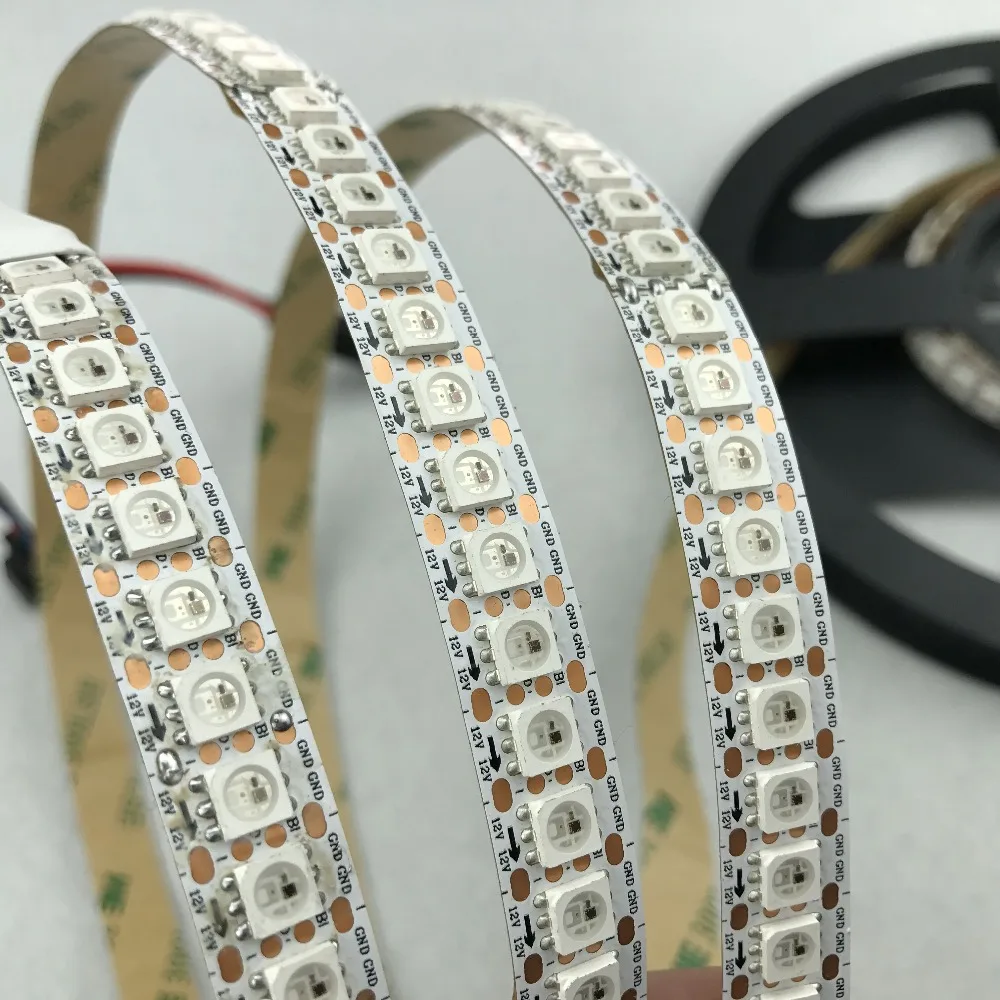 WS2815 DC12V адресуемый полноцветный RGB 5050 Светодиодный светильник 144 светодиодный s/m2