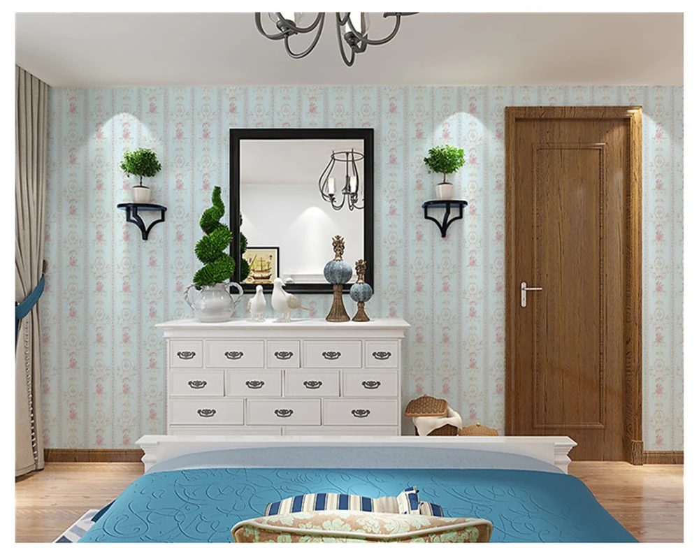 3-мерный теплый сад вертикальные полосы обои спальня гостиная фон нетканые ткани