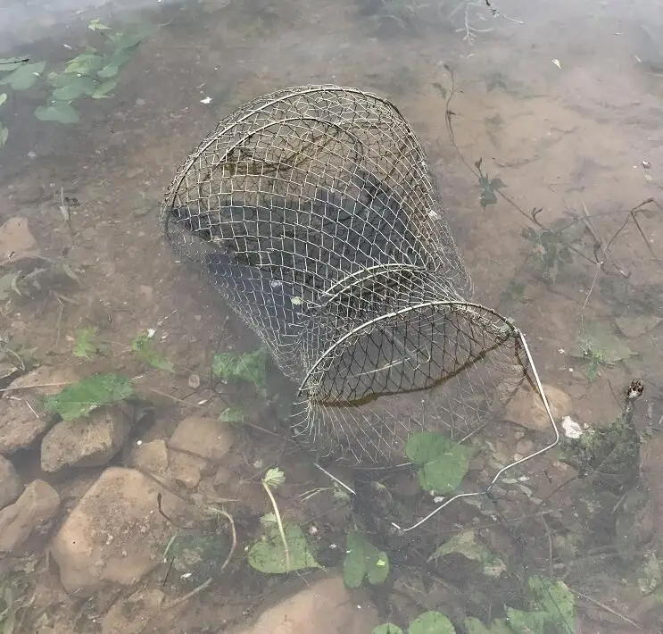 Finefish переносная клетка для рыбной ловли складная в форме барабана стальная