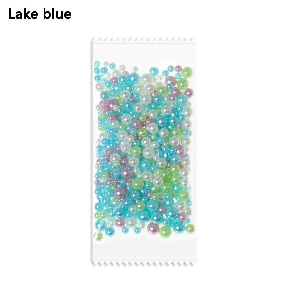 lake blue 500 шт./пакет новые модные разноцветные туфли-лодочки Радуга Цвет Круглый УФ Искусственный жемчуг из смолы бусины без отверстия бусины ювелирные изделия Изготовление поделок своими руками - Цвет: lake blue