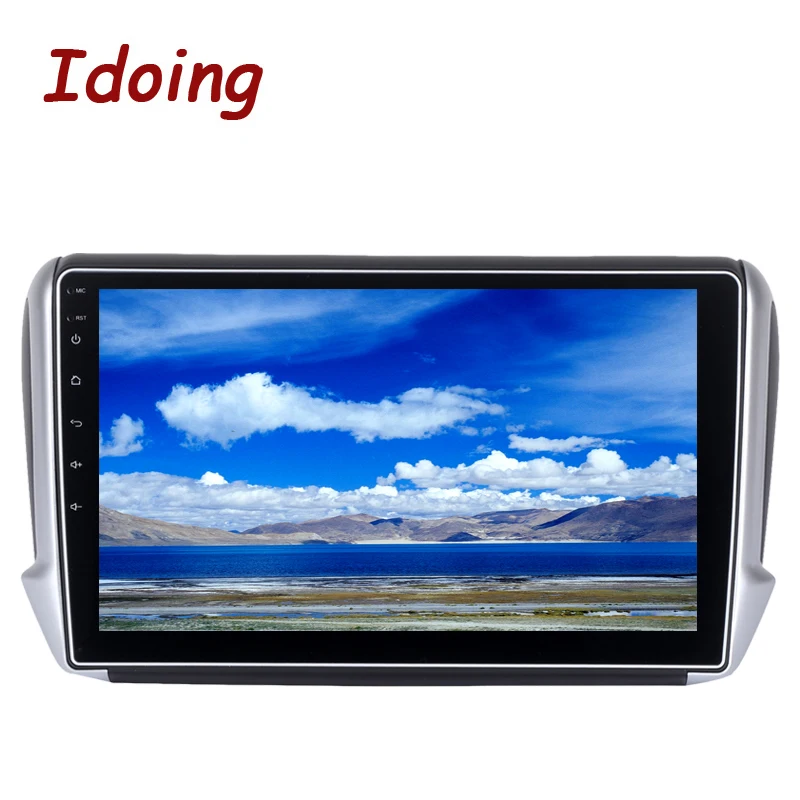 Idoing 1Din 10 2 дюймов Android8.0 автомобильный мультимедийный плеер подходит для peugeot 208/2008