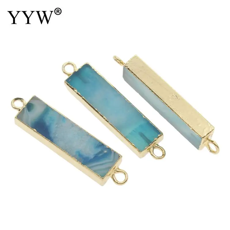 5 шт./лот кружевной Агат оникс коннектор модные ювелирные изделия цинковый сплав