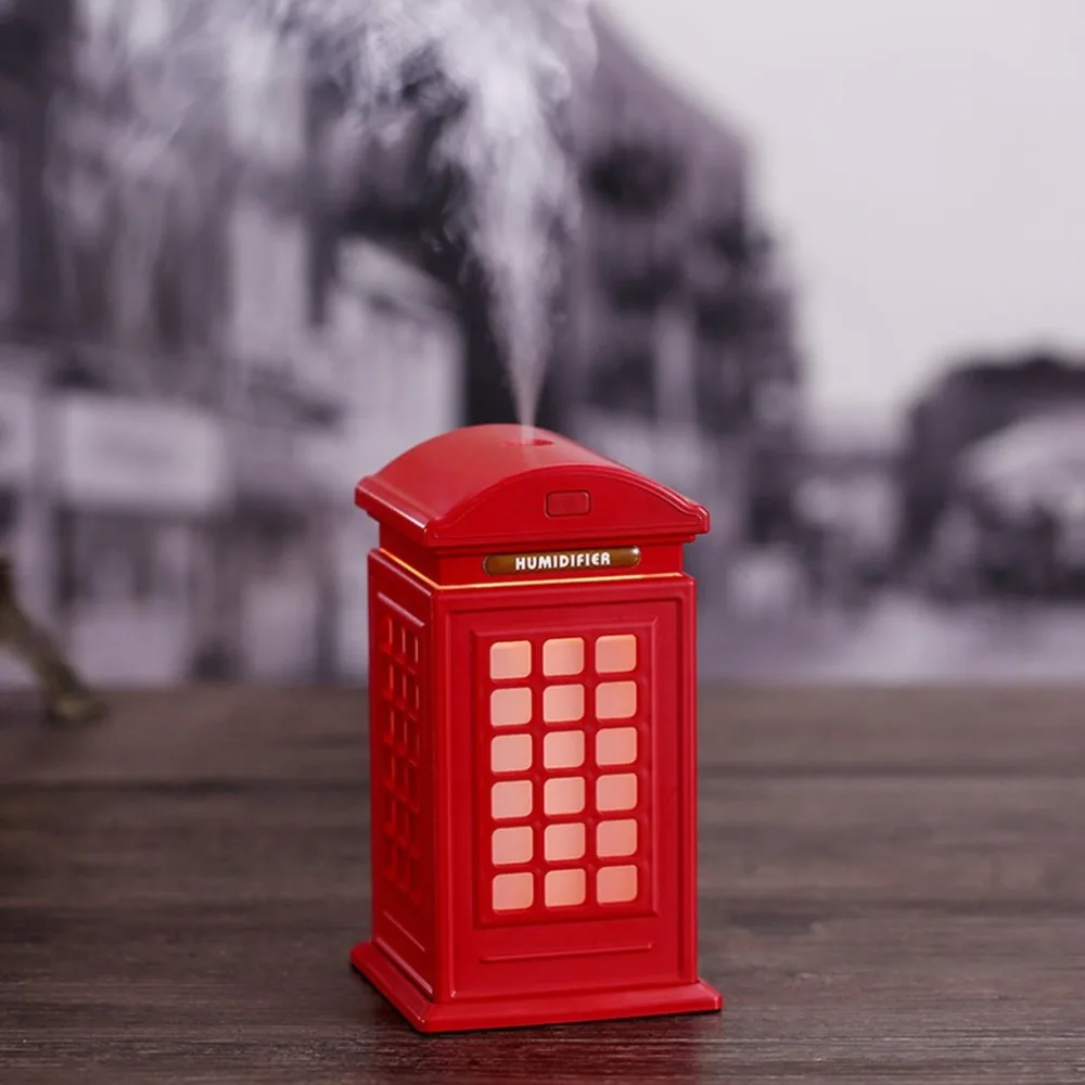 Telephone Booth Shape LED Air Humidifier Portable Purifier Universal Home Mini Night Light Atomization Machine | Бытовая техника